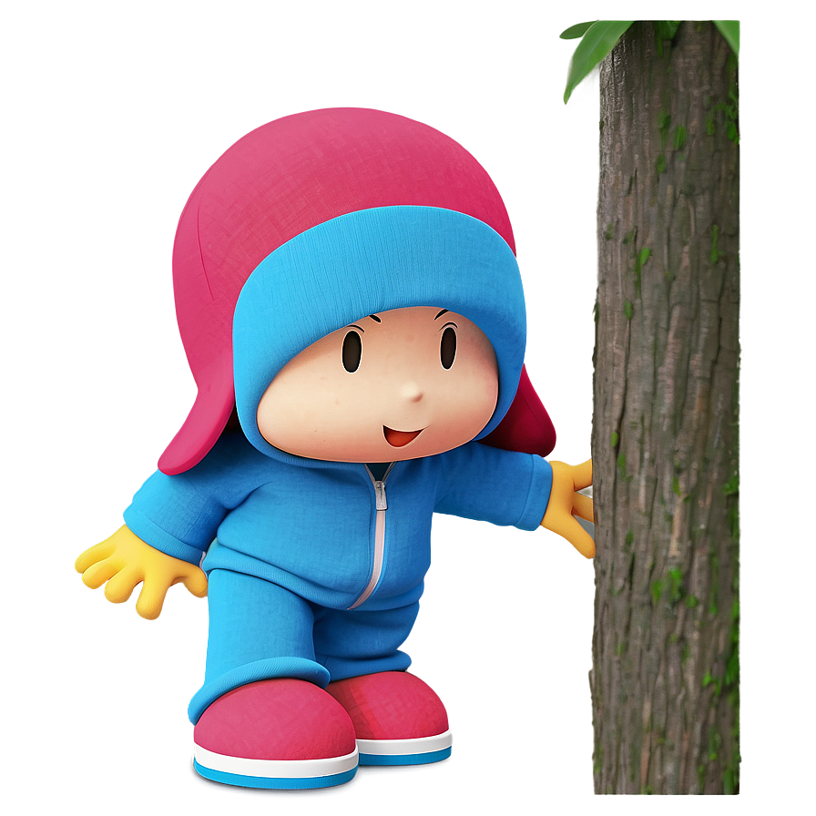 Pocoyo Playing Hide And Seek Png Cec8