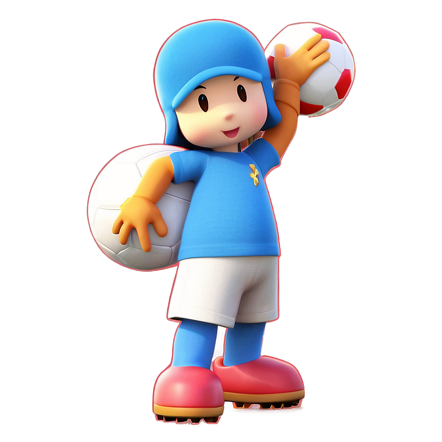 Pocoyo Playing Soccer Png Xqb