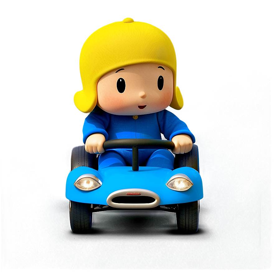 Pocoyo Riding Car Picture Png 05232024