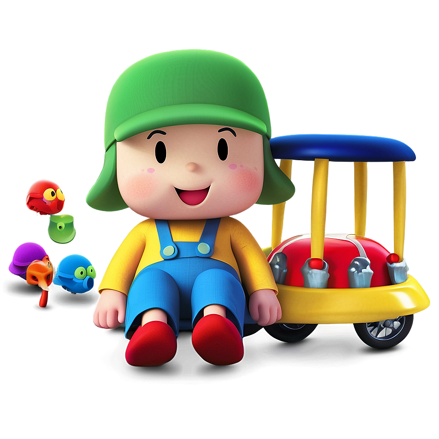 Pocoyo Riding Car Picture Png Fwr