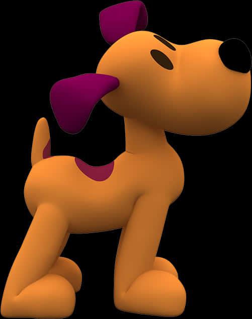 Pocoyo's Friend Loula Cartoon Dog PNG with transparent background
