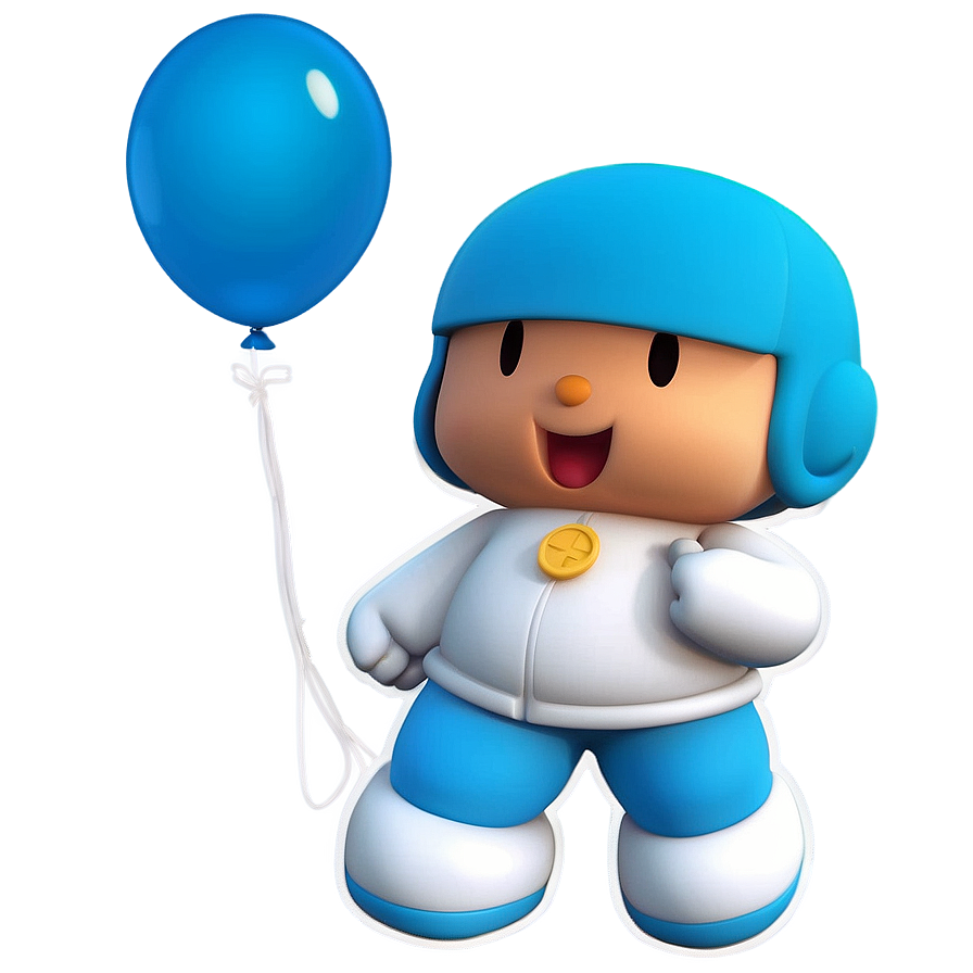 Pocoyo With Balloons Clipart Png 05232024