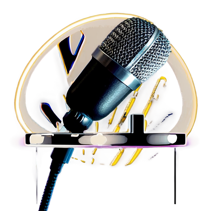 Podcast Microphone And Stand Png Vmr