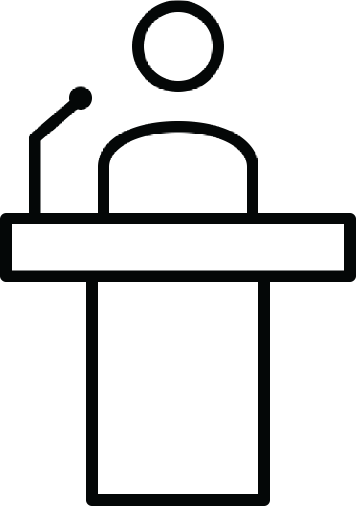 Podium Speaker Icon PNG with transparent background