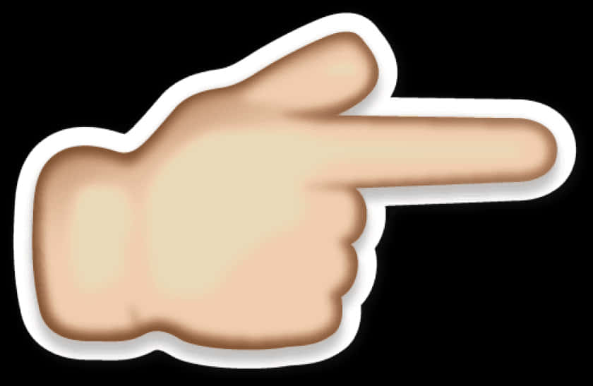 Pointing Hand Emoji PNG with transparent background