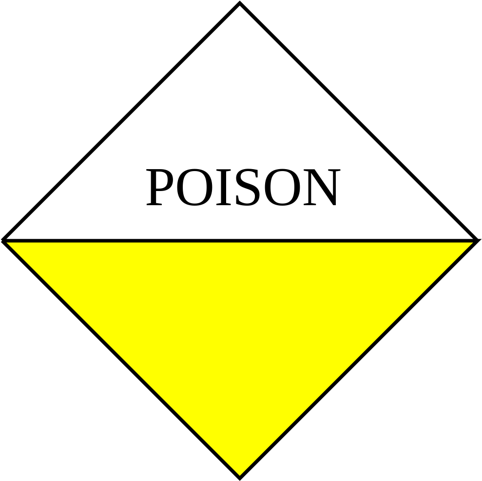 Poison Yellow Toxicity Label, HD Png Download PNG with transparent background