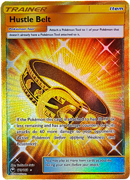 Pokemon Hustle Belt Trainer Card