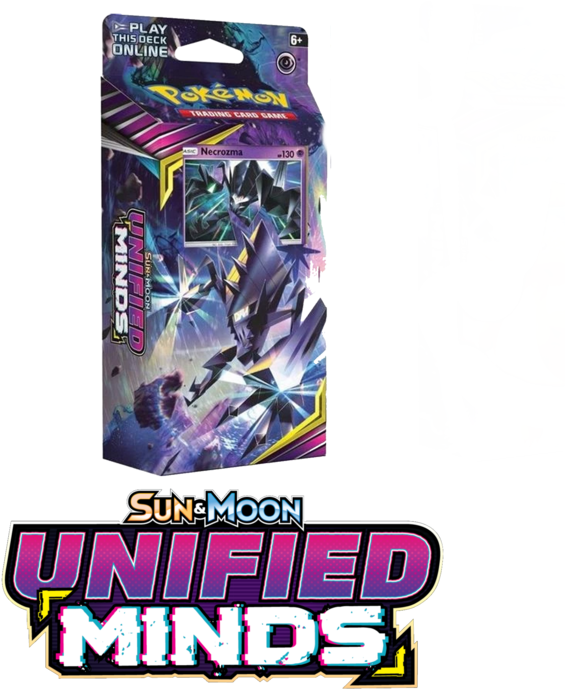 Pokemon Unified Minds Theme Deck Packaging PNG with transparent background