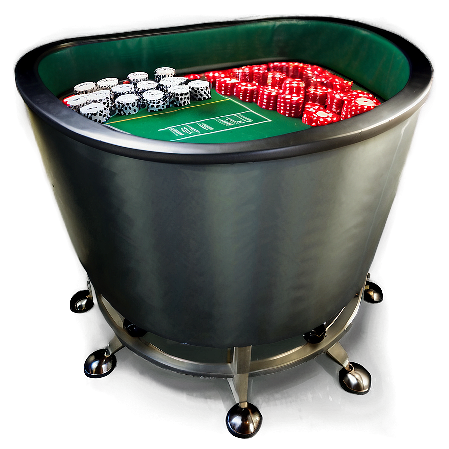 Poker Tableand Chips Setup