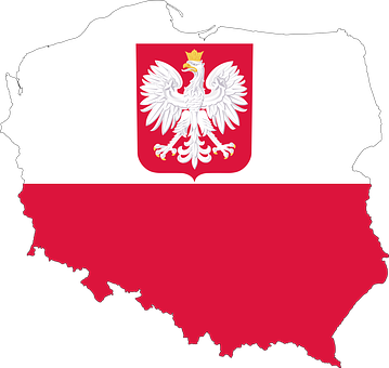 Poland, Country, Europe, Flag, Borders - Poland Map With Flag PNG with transparent background