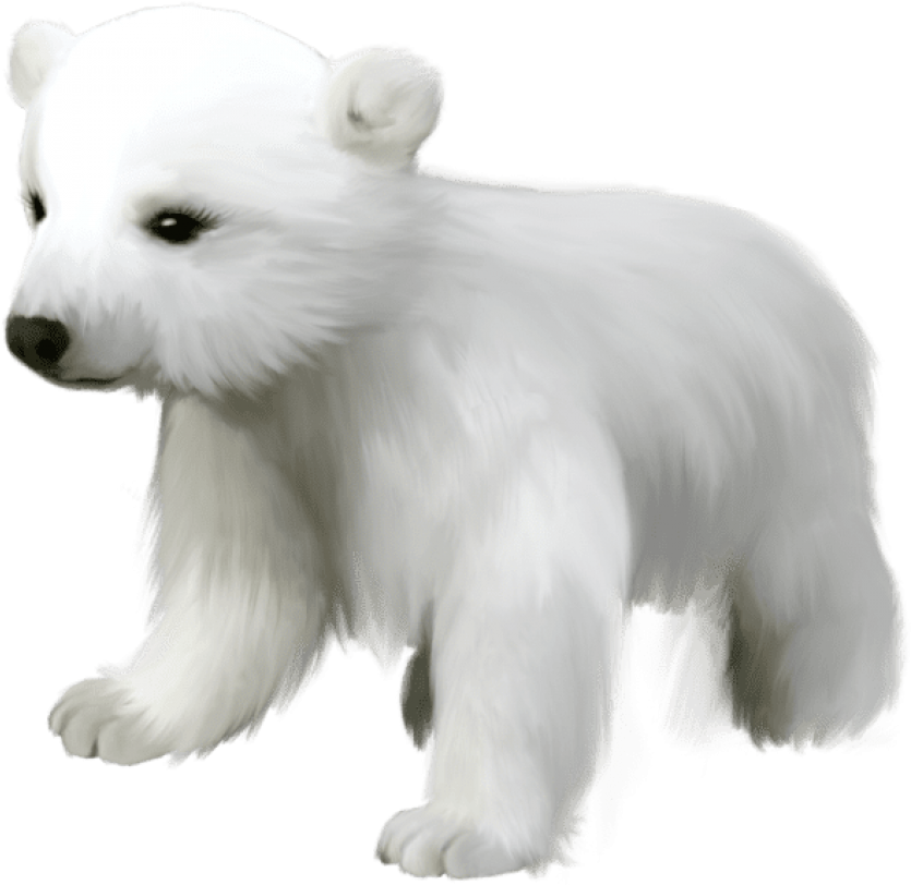 Free Png Download Cute Small Polar Bear Png Images - Cute Polar Bear Clipart, Transparent Png PNG with transparent background