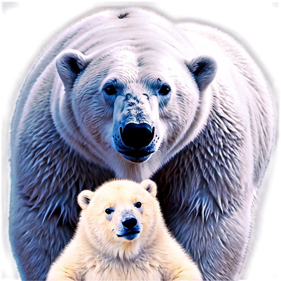 Polar Bear Family PNG 05062024 PNG with transparent background
