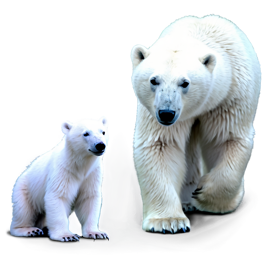 Polar Bear Mother and Cub PNG 77 PNG with transparent background