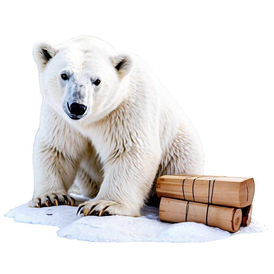 Polar Bear Winter Scene Png Hdy