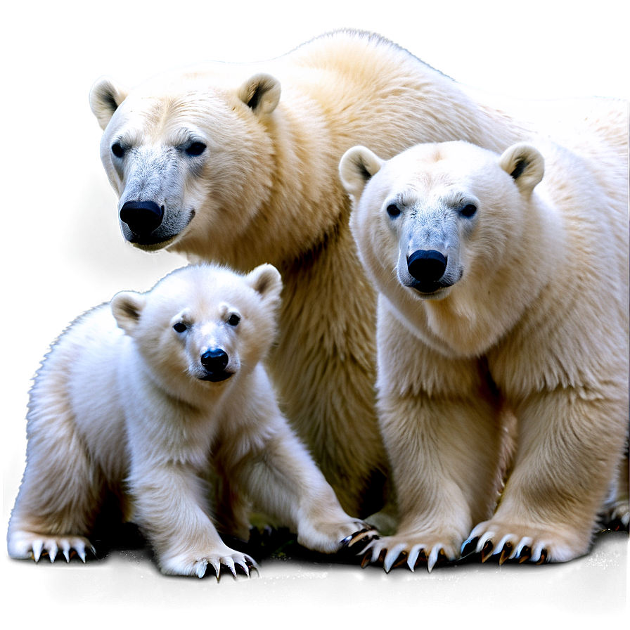 Polar Bear With Cubs Png 46