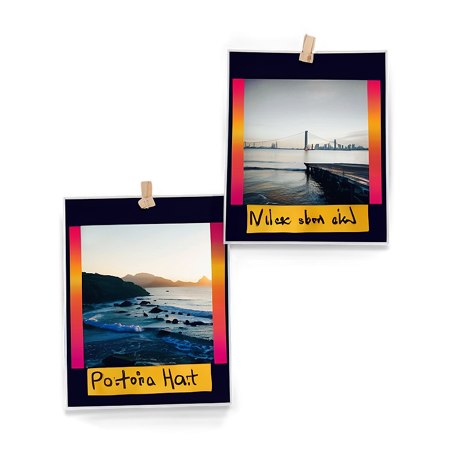 Polaroid Wall Collage Template Png Lwh3