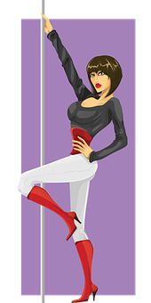 Pole_ Dancer_ Illustration_ Vector PNG image with a transparent background, free high-resolution download