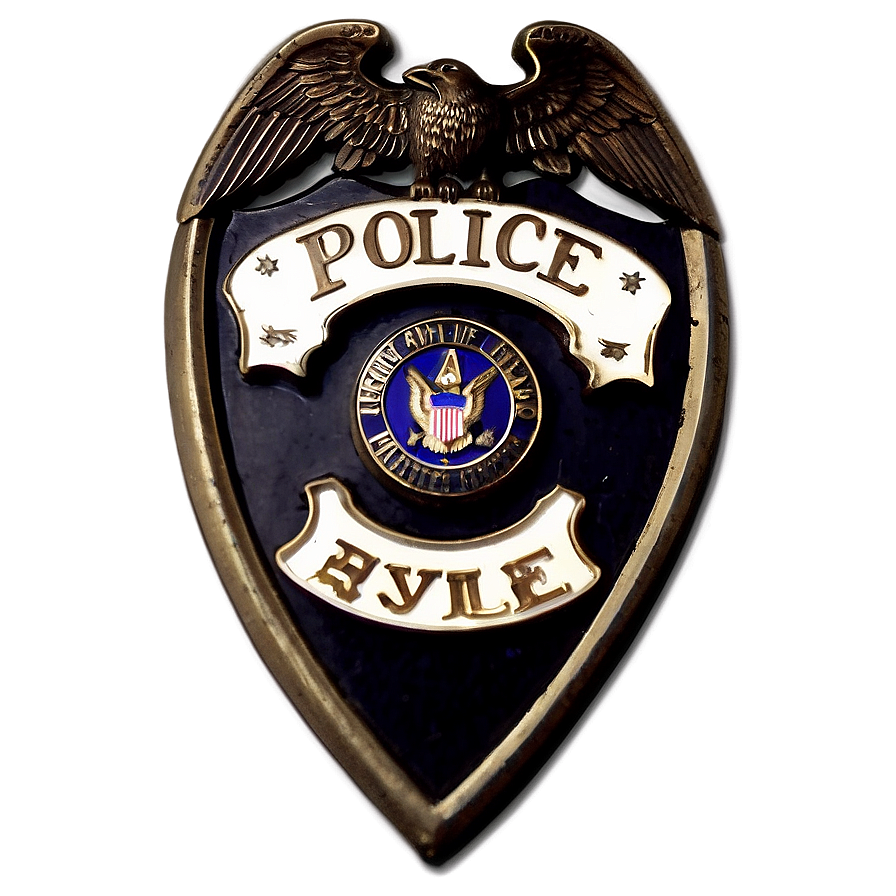 Police Badge On Black Background Png 05252024