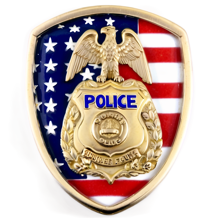 Police Badge With Flag Png Cqc