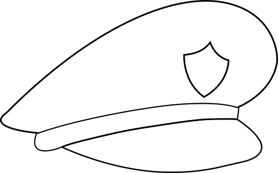Police Officer Cap Vector PNG with transparent background