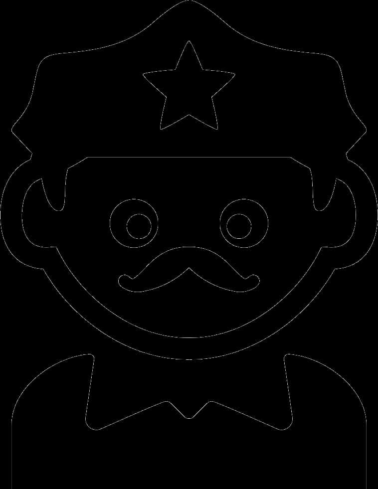 Police Officer Cartoon Outline