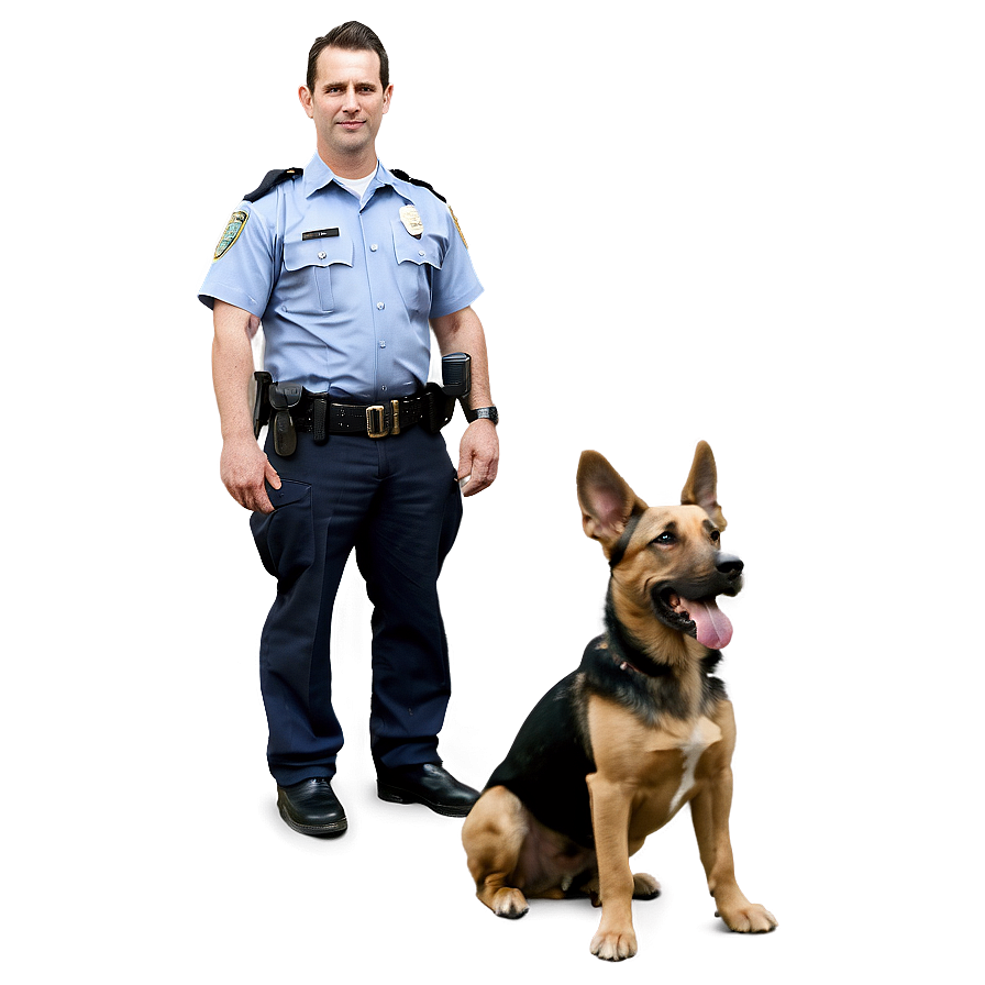 Police Officer With Dog Png 06252024