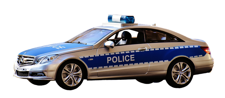 Police Patrol Car Mercedes Benz PNG with transparent background
