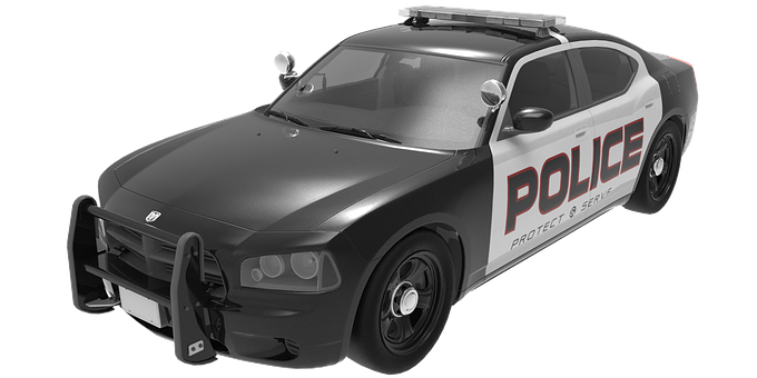 Police Patrol Car3 D Model PNG with transparent background