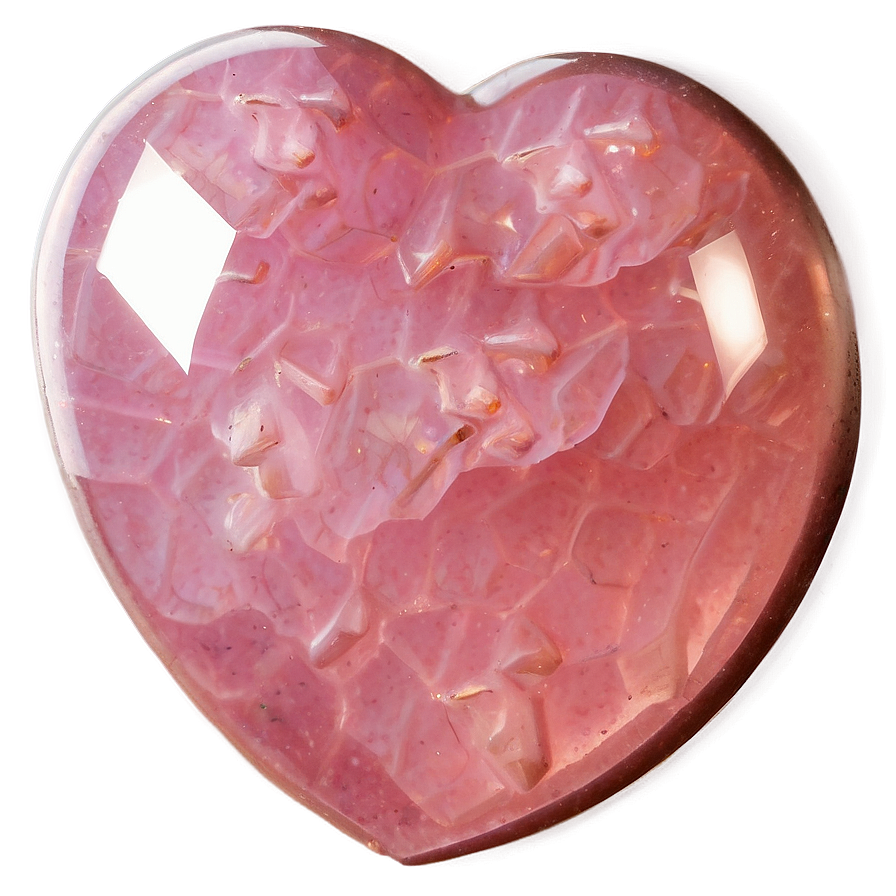 Polished Rose Quartz Heart Png 06272024