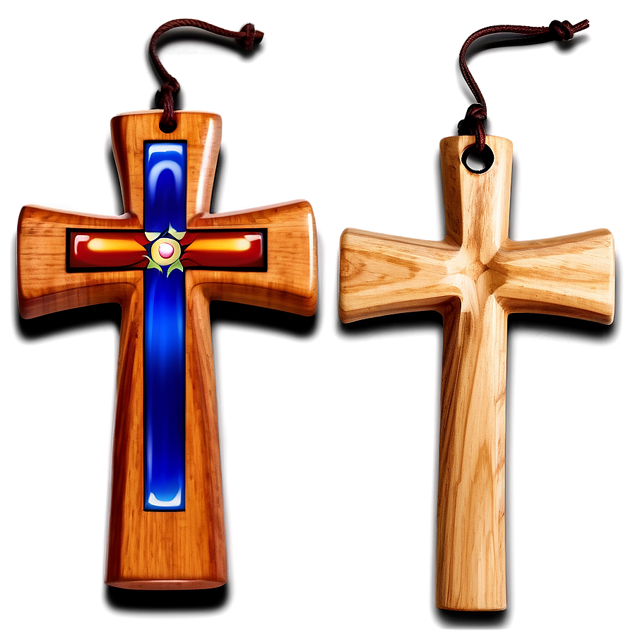 Polished Wooden Cross Png Vet12