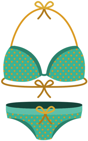 Polka Dot Bikini Illustration