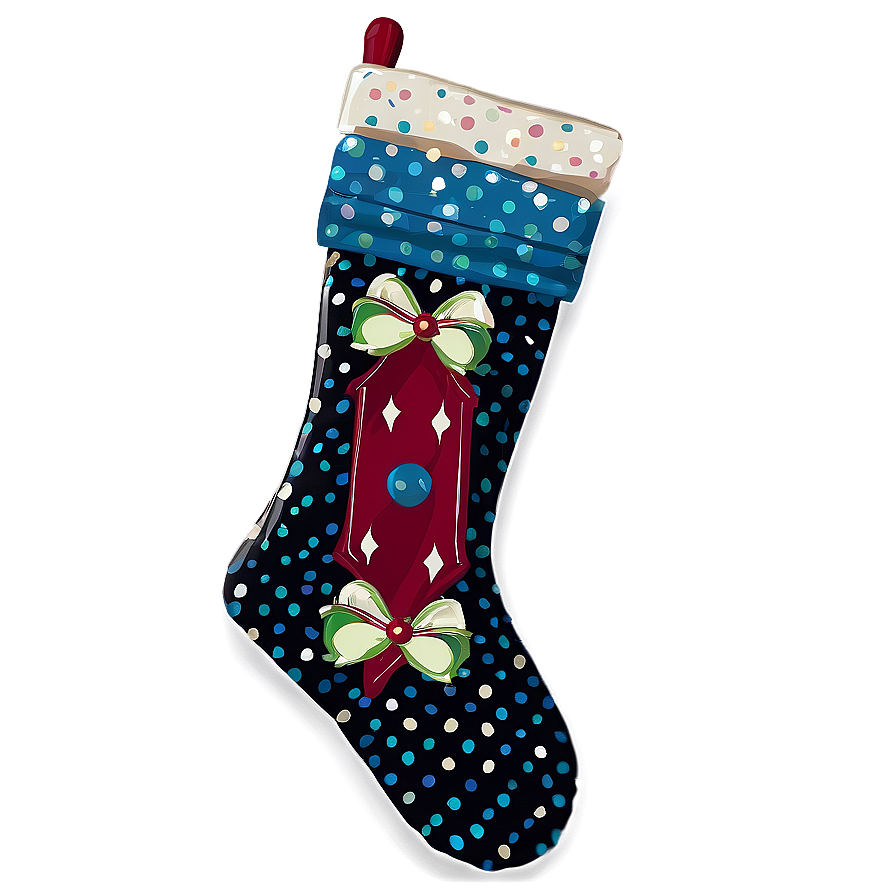 Polka Dot Christmas Stocking Png Qpt99