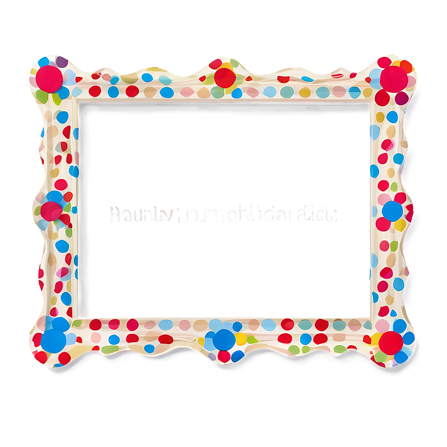 Polka Dot Cute Frame Png 17