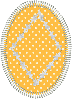 Polka Dot Easter Egg Design PNG with transparent background