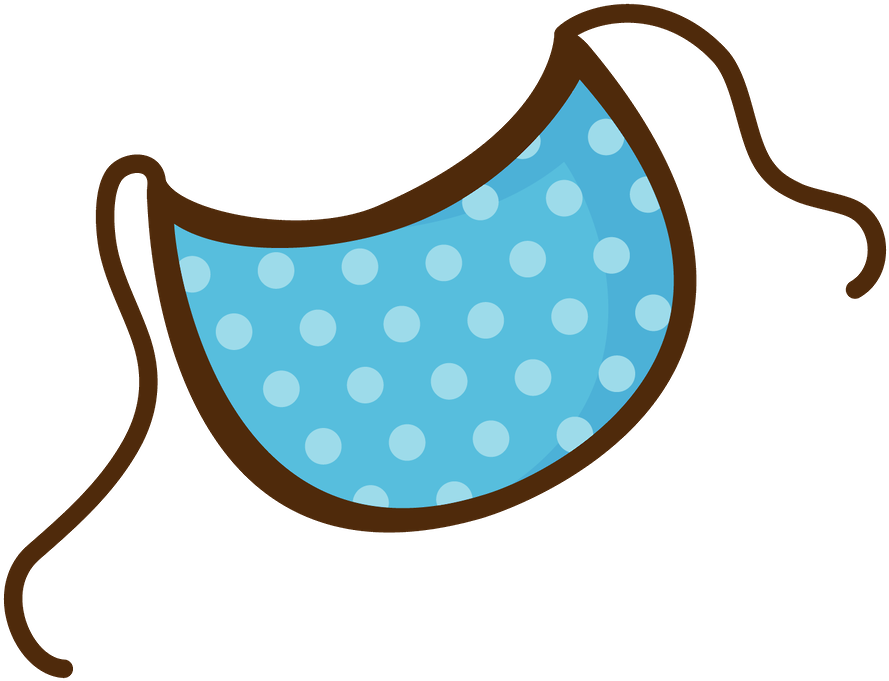 Polka Dot Face Mask Clipart PNG with transparent background
