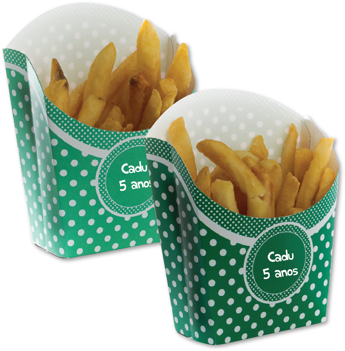Polka Dot Fry Containers5th Anniversary PNG with transparent background