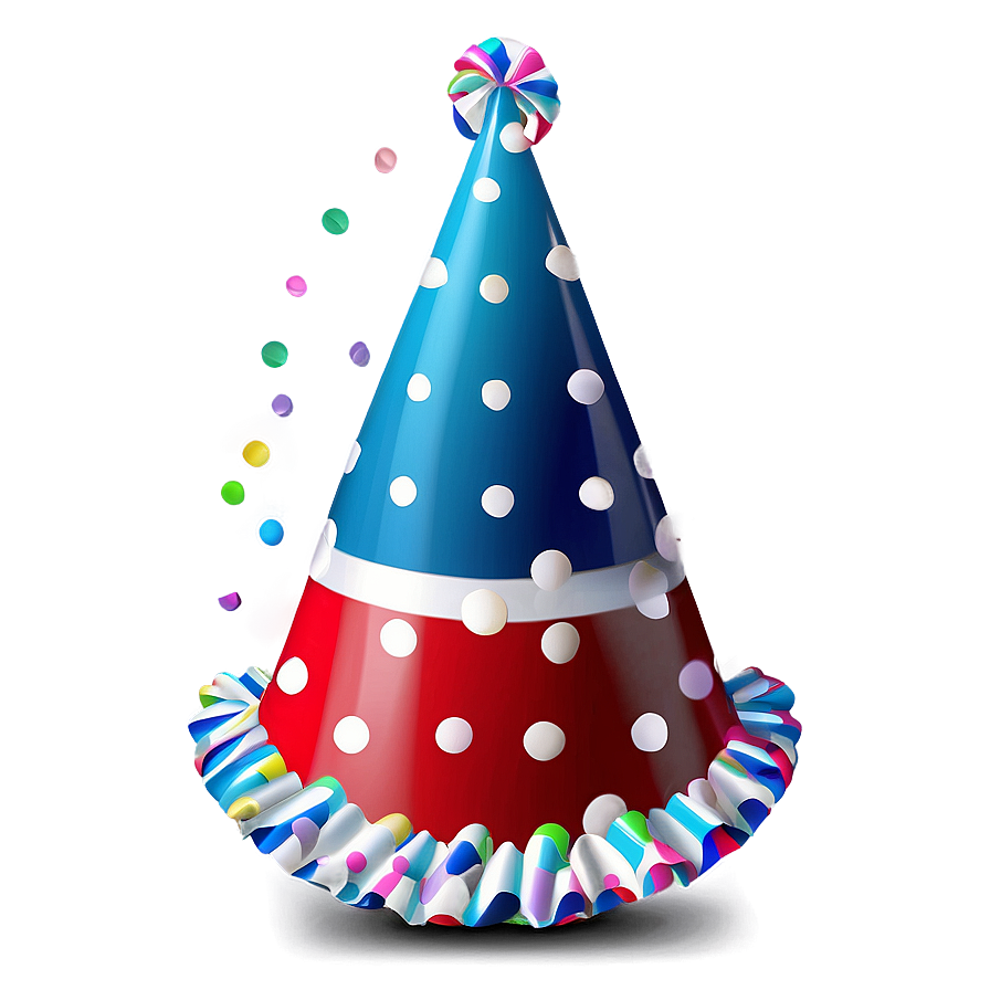 Polka Dot Party Hat PNG 05042024 PNG image with a transparent background, free high-resolution download