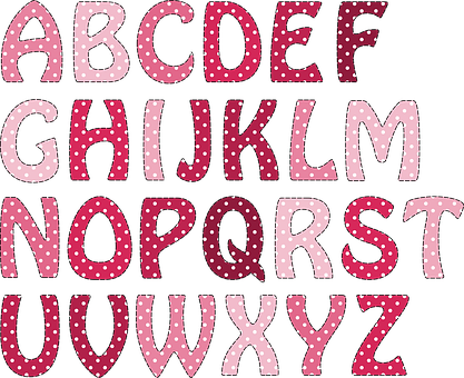 Polka Dot Pink Alphabet