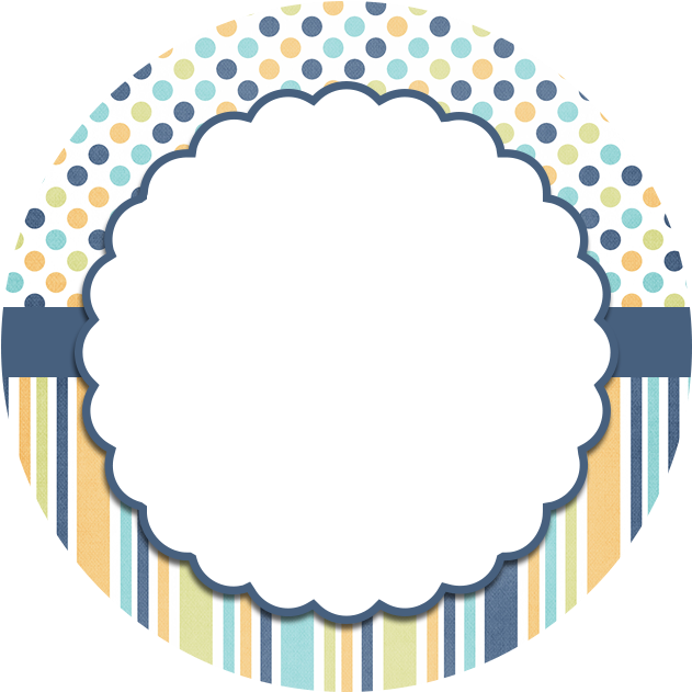 Polka Dot Striped Frame Design