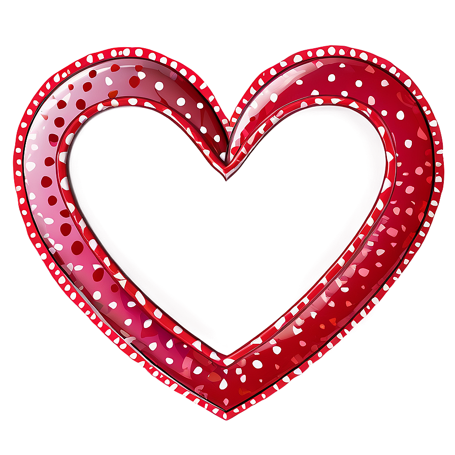 Polka Dots Valentines Frame Png Xig30