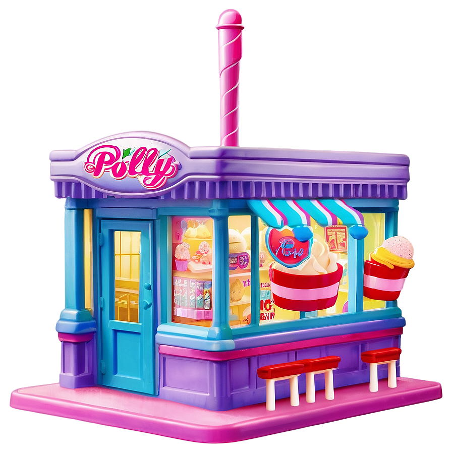 Polly Pocket Ice Cream Shop Png Cdx