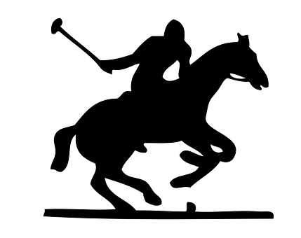 Polo Player Silhouette PNG with transparent background