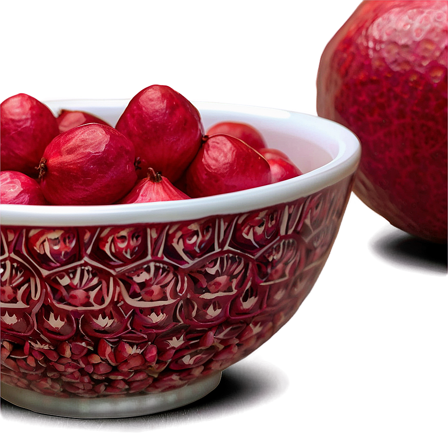 Pomegranate In Bowl Png 05242024