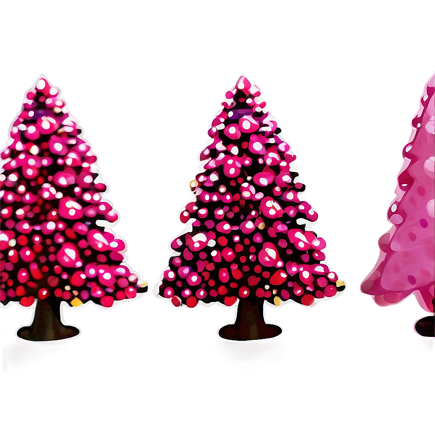 Pomegranate Pink Christmas Tree Png Qrm