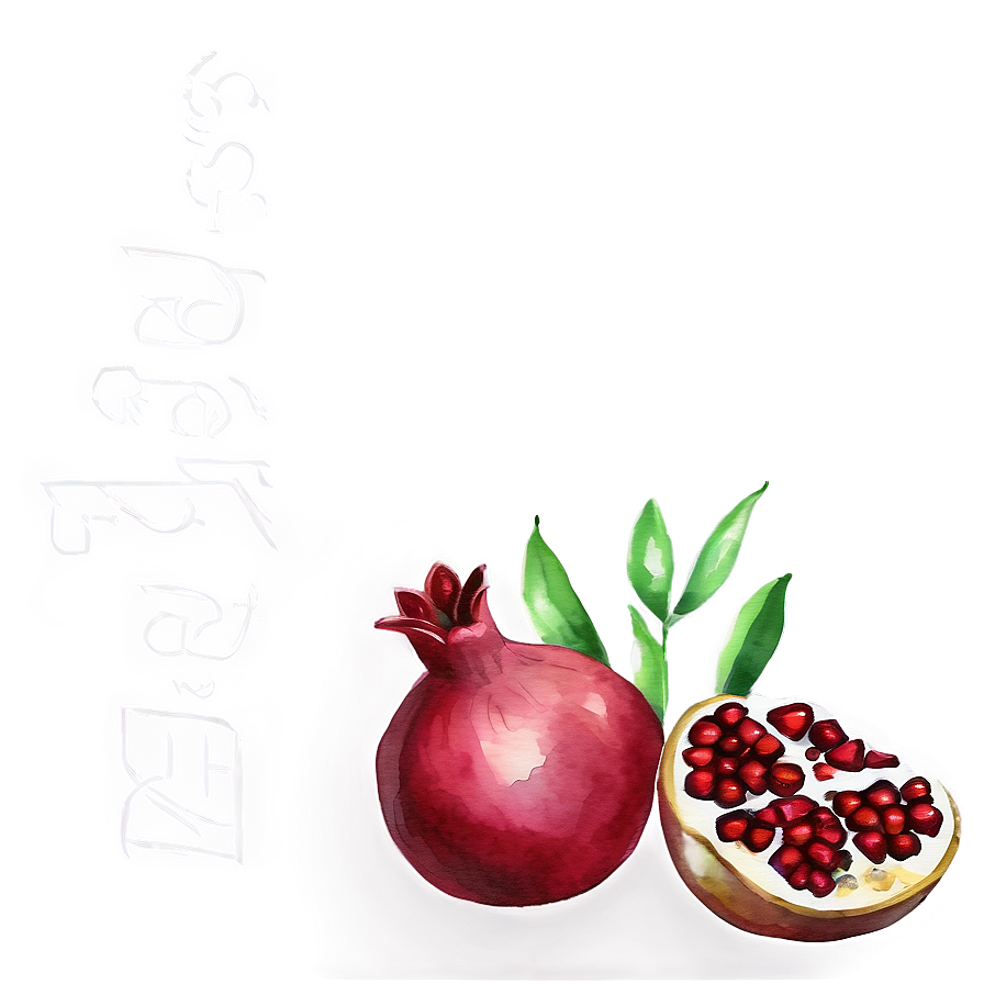 Pomegranate Watercolor Png 80