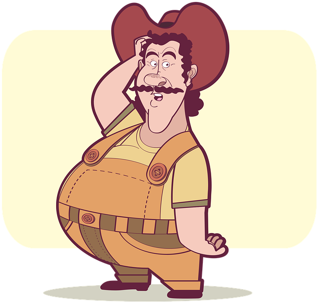 Man, Farm, Hat, Rural, Nature, Field, Cowboy - Cartoon, HD Png Download PNG with transparent background