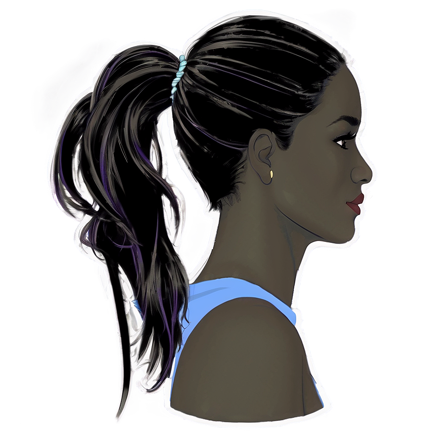 Ponytail For Prom Png Tpp