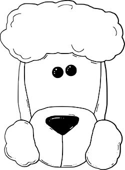 Poodle Clipart Outline PNG with transparent background