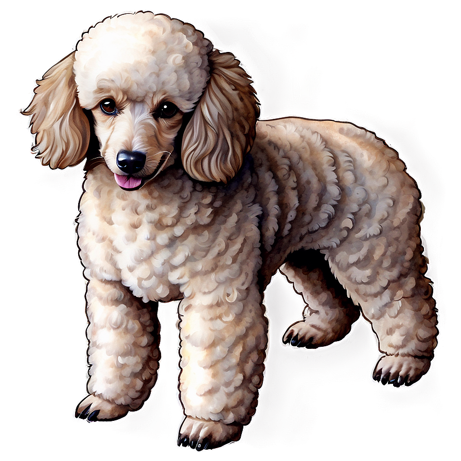 Poodle Watercolor Png Bak30