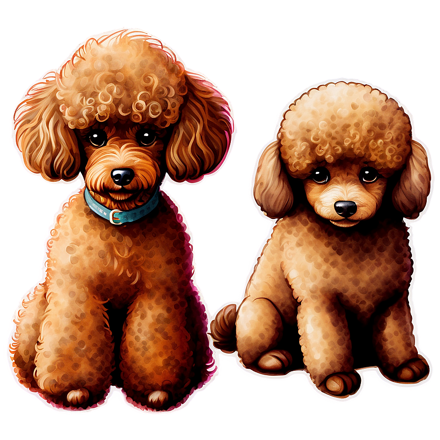 Poodle Watercolor Png Mle5